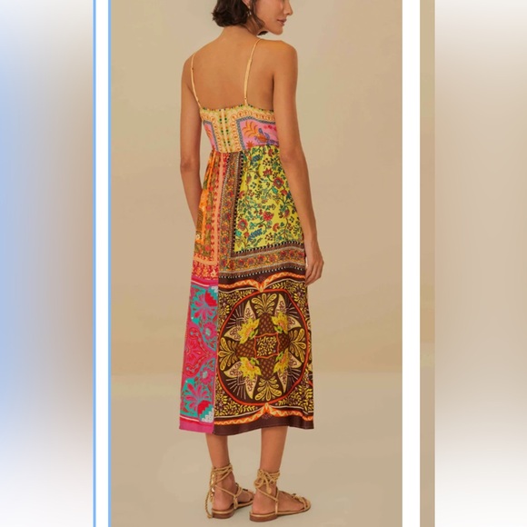 Farm Rio Multicolor Mixed Scarves Lenzing™ Ecovero™ Viscose size Medium NWOtT - Picture 6 of 8